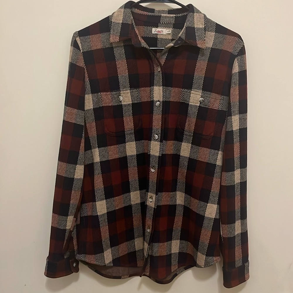 Faherty Long Sleeve Button Up Legend Sweater Shirt Burchfield Plaid Small